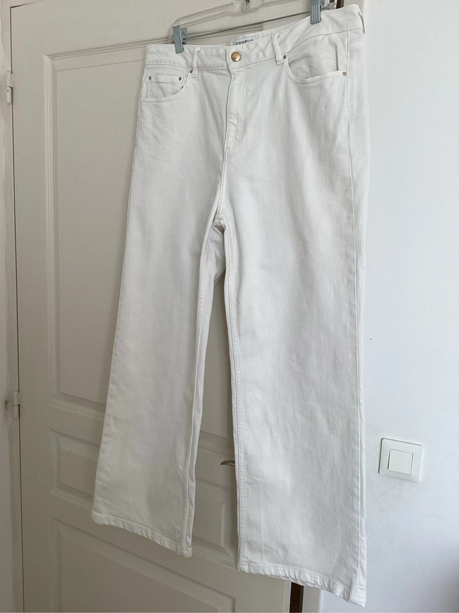 Pantalon blanc grosse toile , large taille 46 « JOHDPUR »